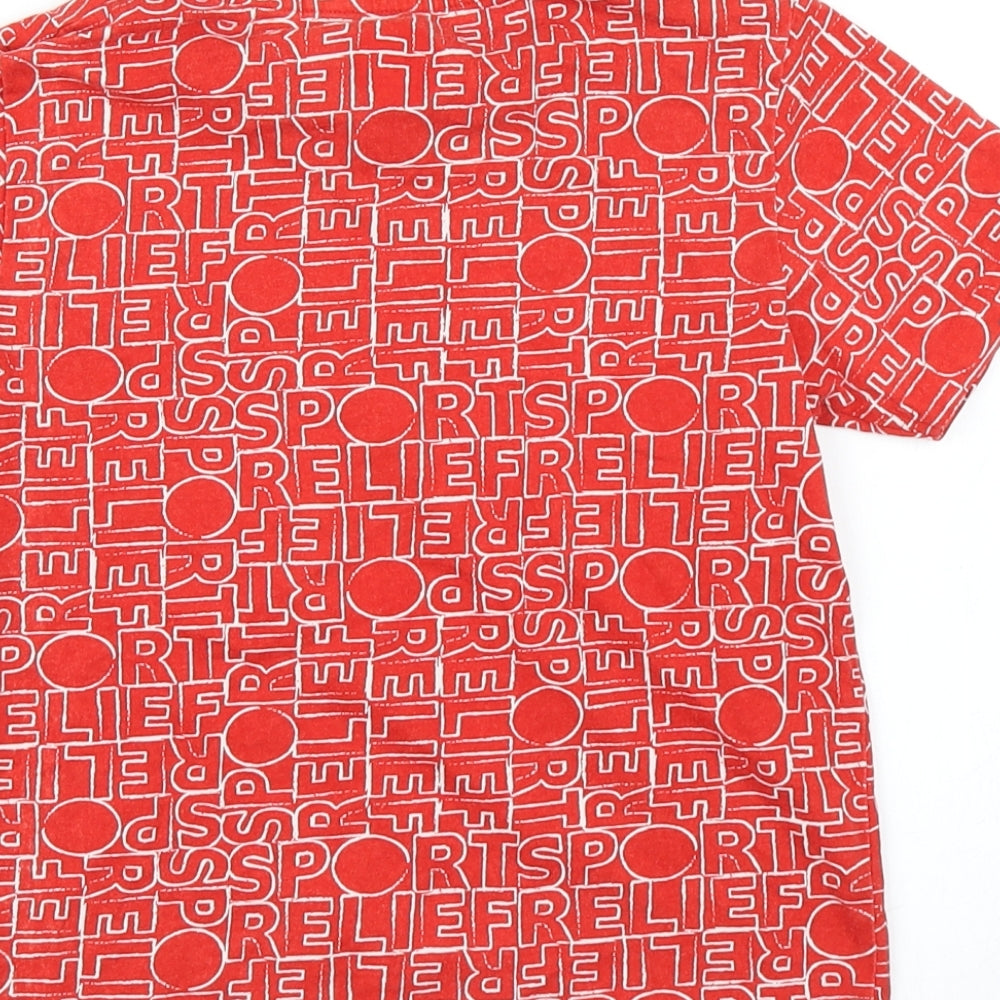 Sport Relief Boys Red Polka Dot Basic T-Shirt Size 5-6 Years
