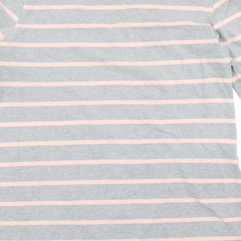 Blooming Marvellous Womens Grey Striped Basic T-Shirt Size L