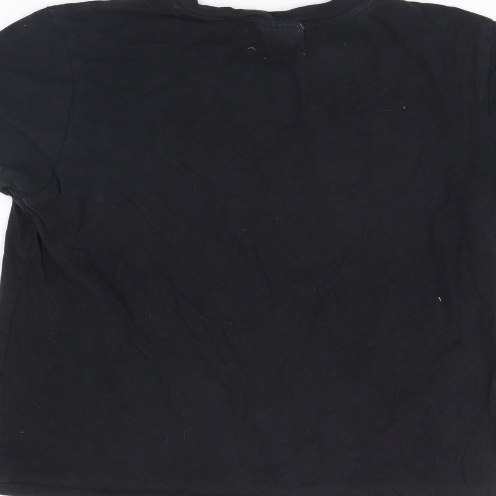 Topshop Womens Black Basic T-Shirt Size 14