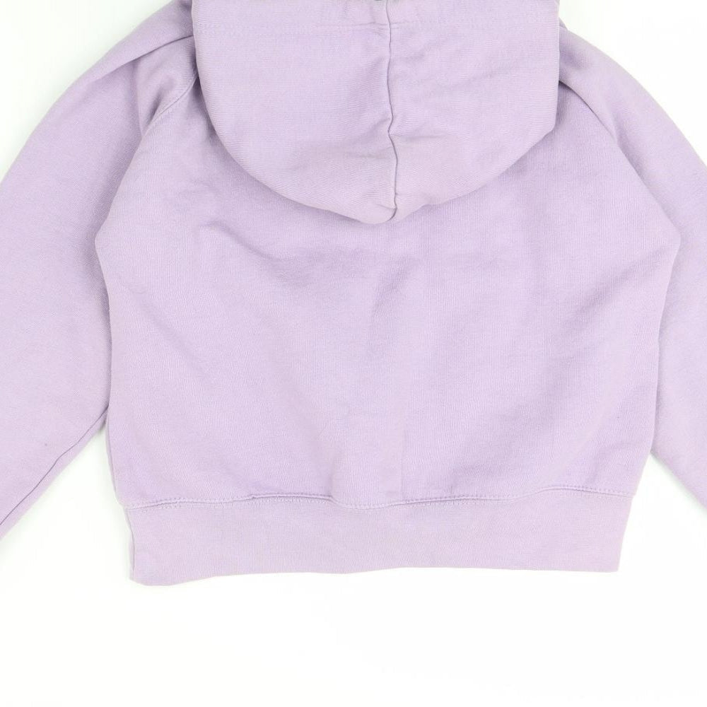 Lady Fit Hood Womens Purple Pullover Hoodie Size S