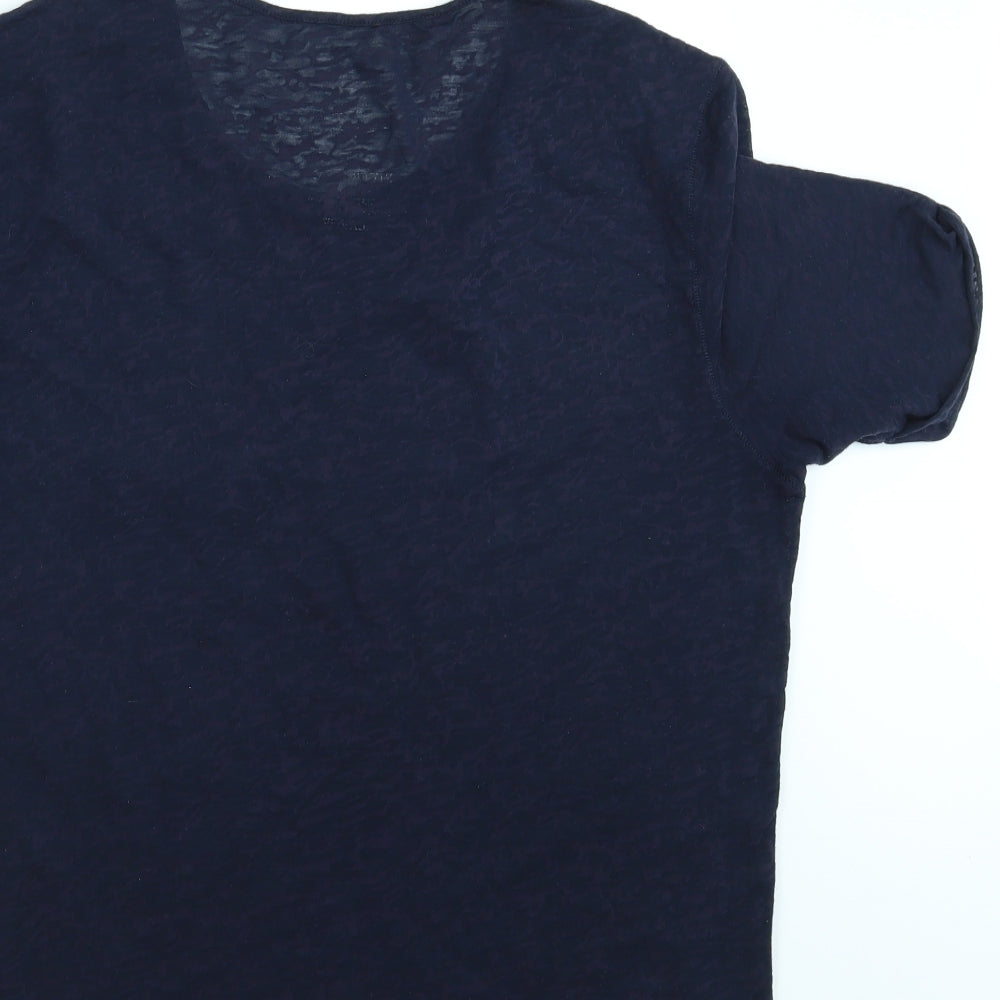 River Island Mens Blue Animal Print T-Shirt Size L