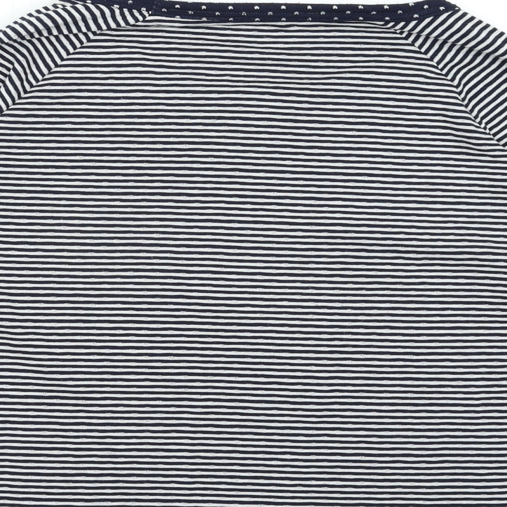 TU Womens Beige Striped Basic T-Shirt Size 12