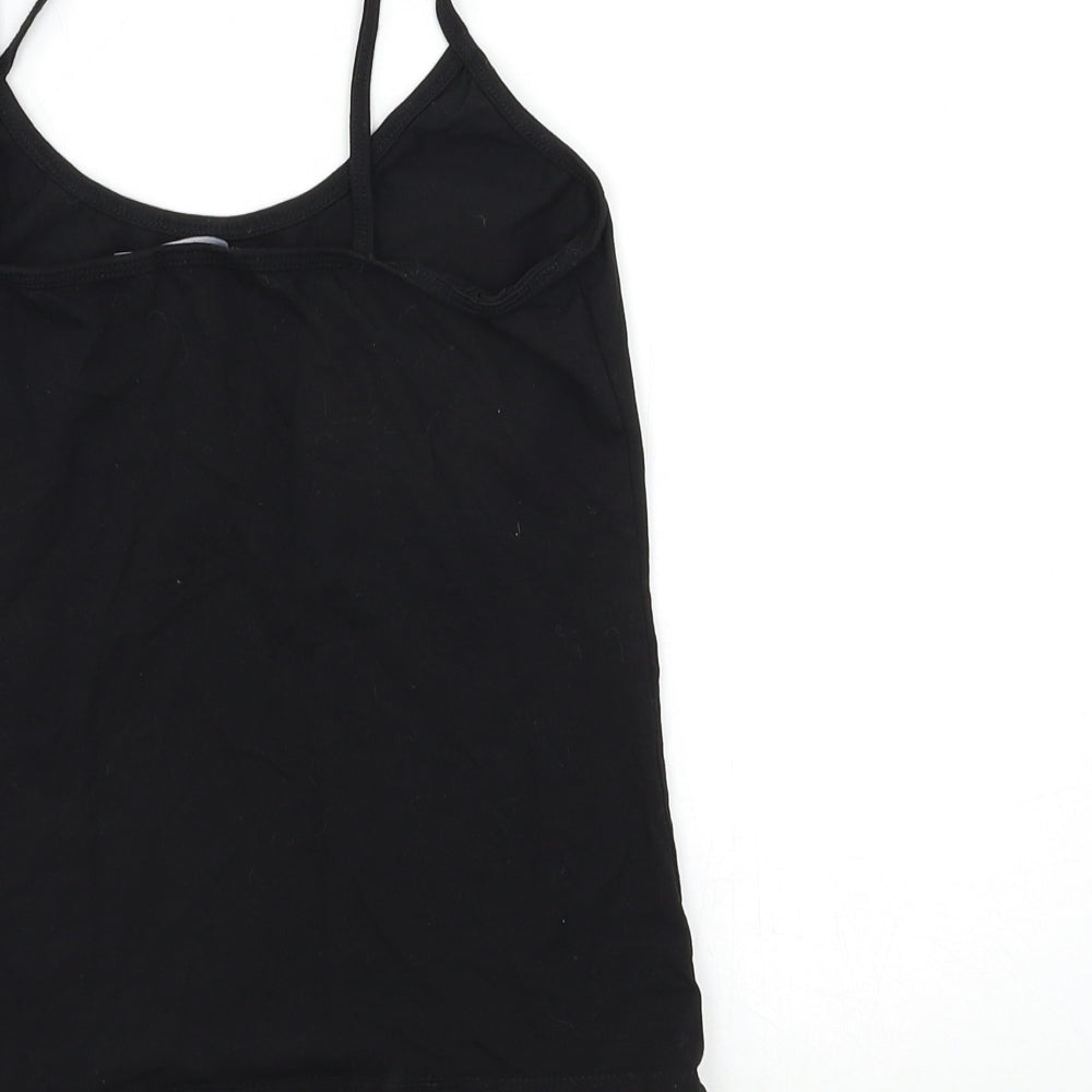 Boohoo Womens Black Basic Tank Size 14