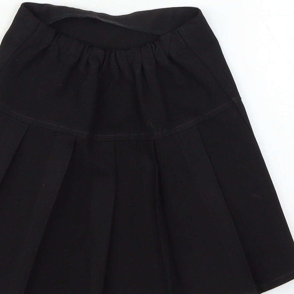 Marks & Spencer Girls Black Flare Skirt Size 6 Years