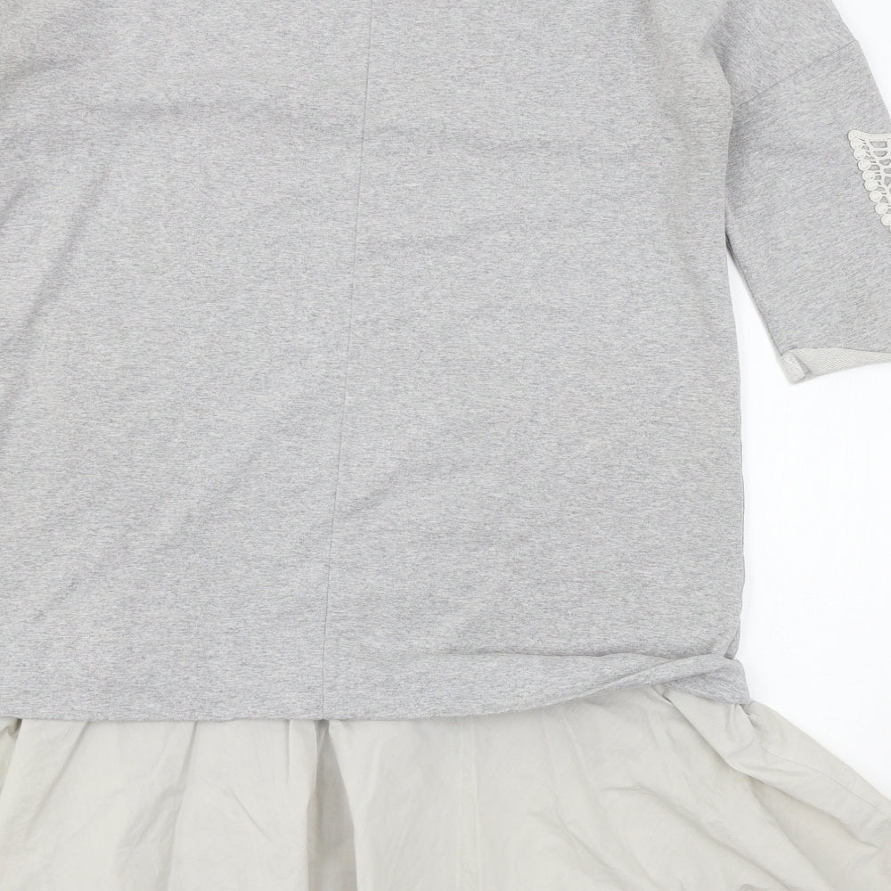 Baset Womens Grey Jersey Basic T-Shirt Size XL