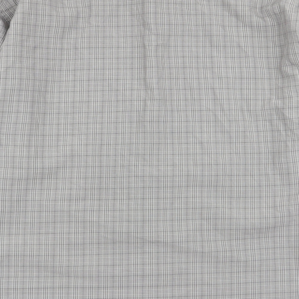 NEXT Mens Grey Check Button-Up Size M