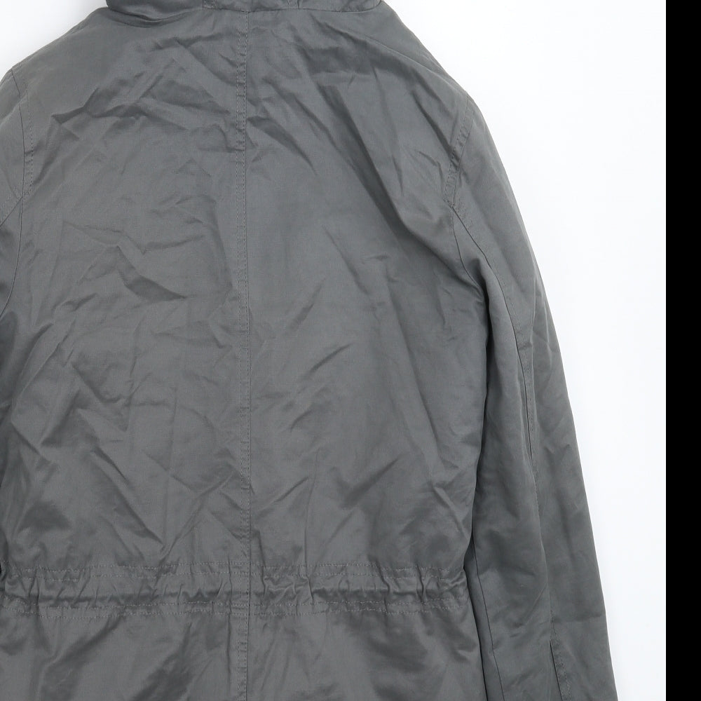 Oasis Womens Grey Parka Coat Size S