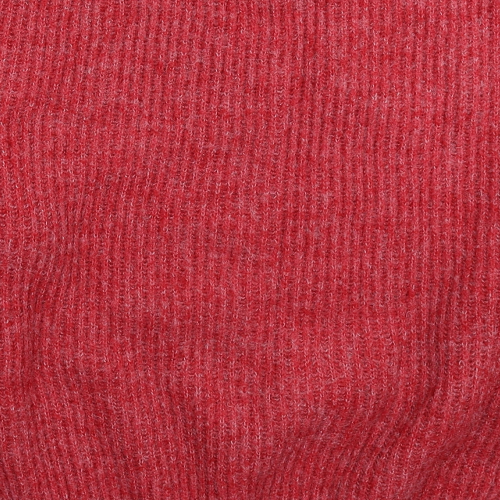 By Swan Womens Red Knit Pullover Jumper One Size