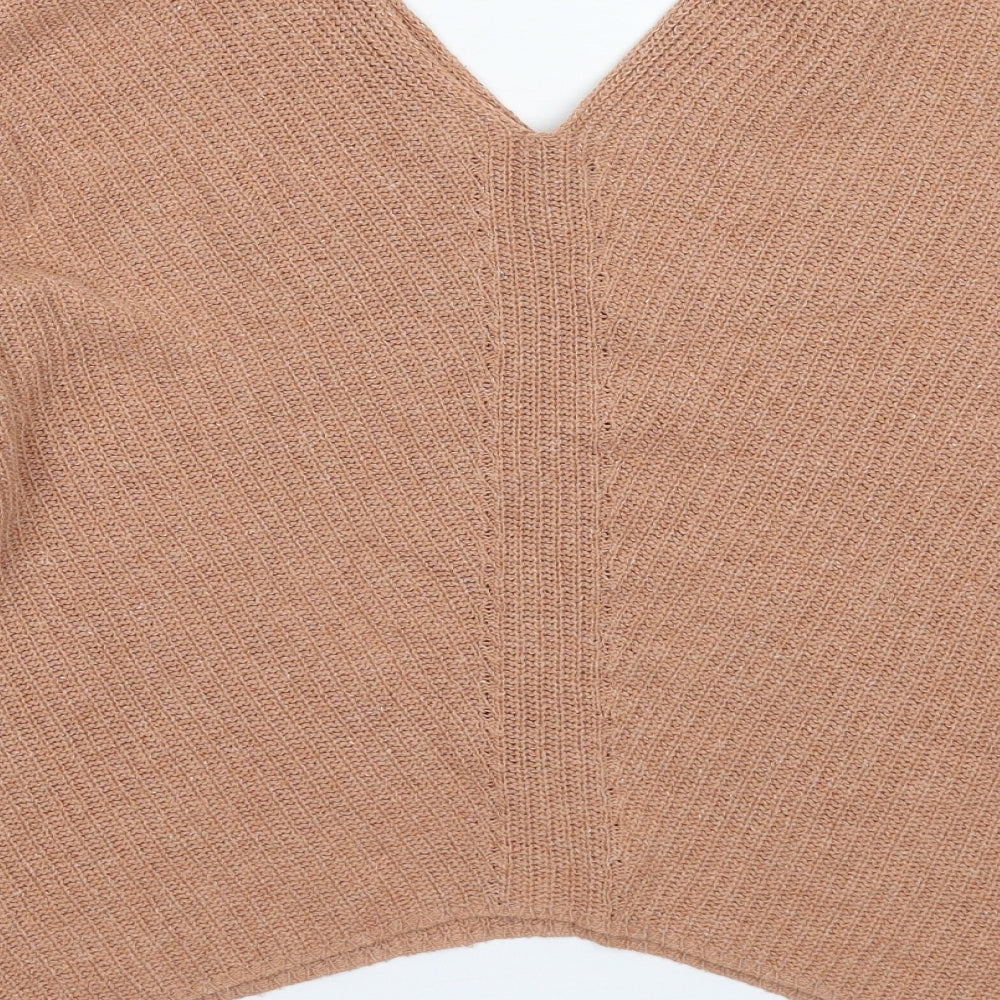ASOS Womens Beige Knit Pullover Jumper Size 10 - Oversized