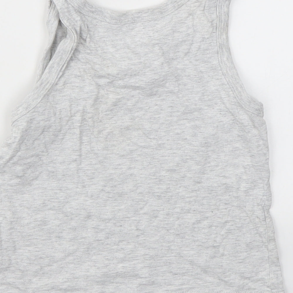 George Boys Grey Geometric Basic T-Shirt Size 3-4 Years