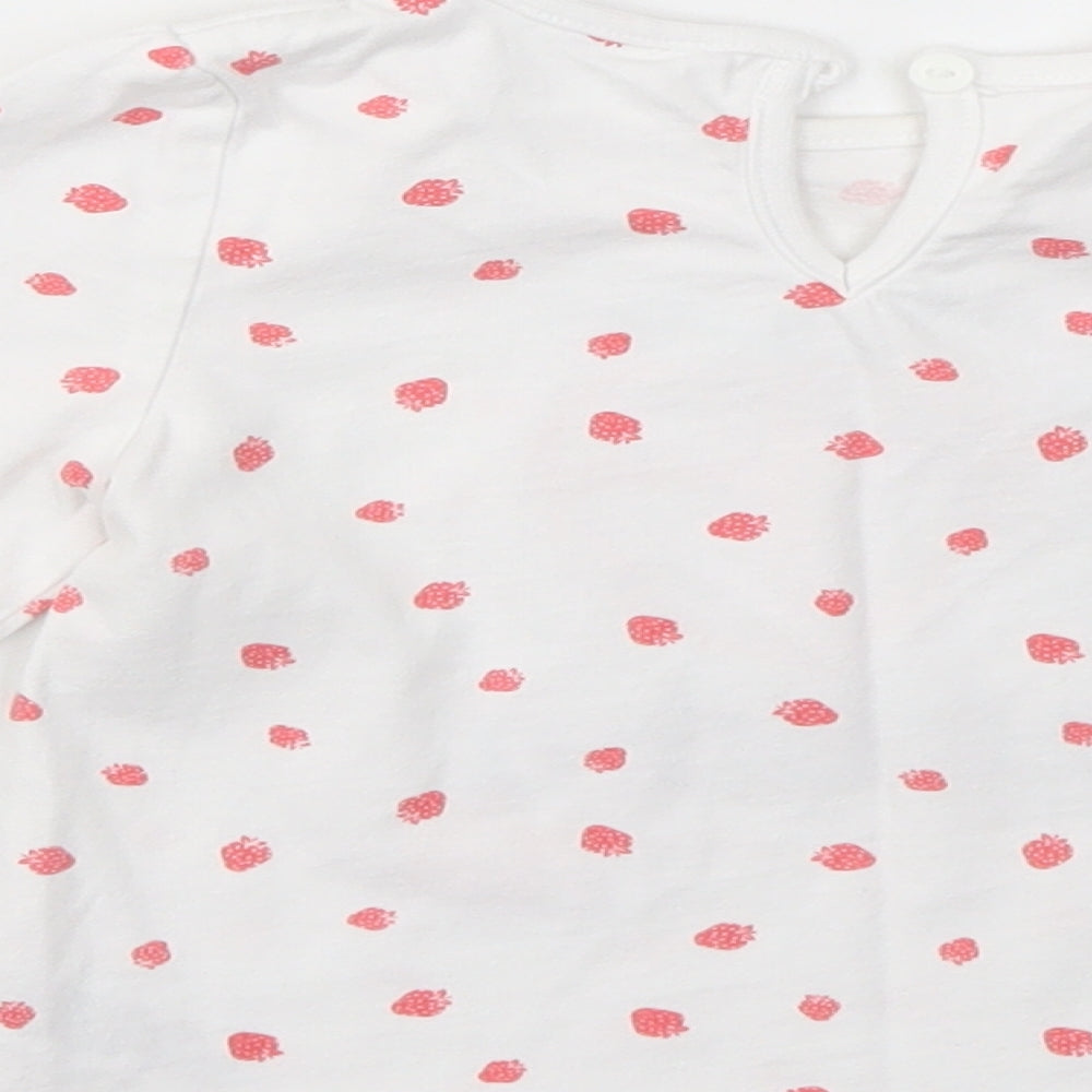 M&Co Girls Multicoloured Geometric Basic T-Shirt Size 12-18 Months