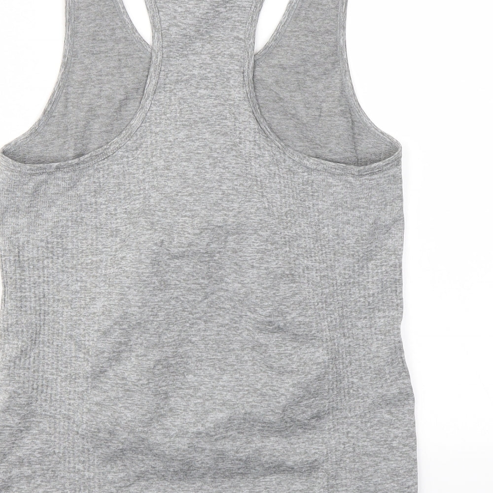 WORK OUT Womens Grey Basic T-Shirt Size M