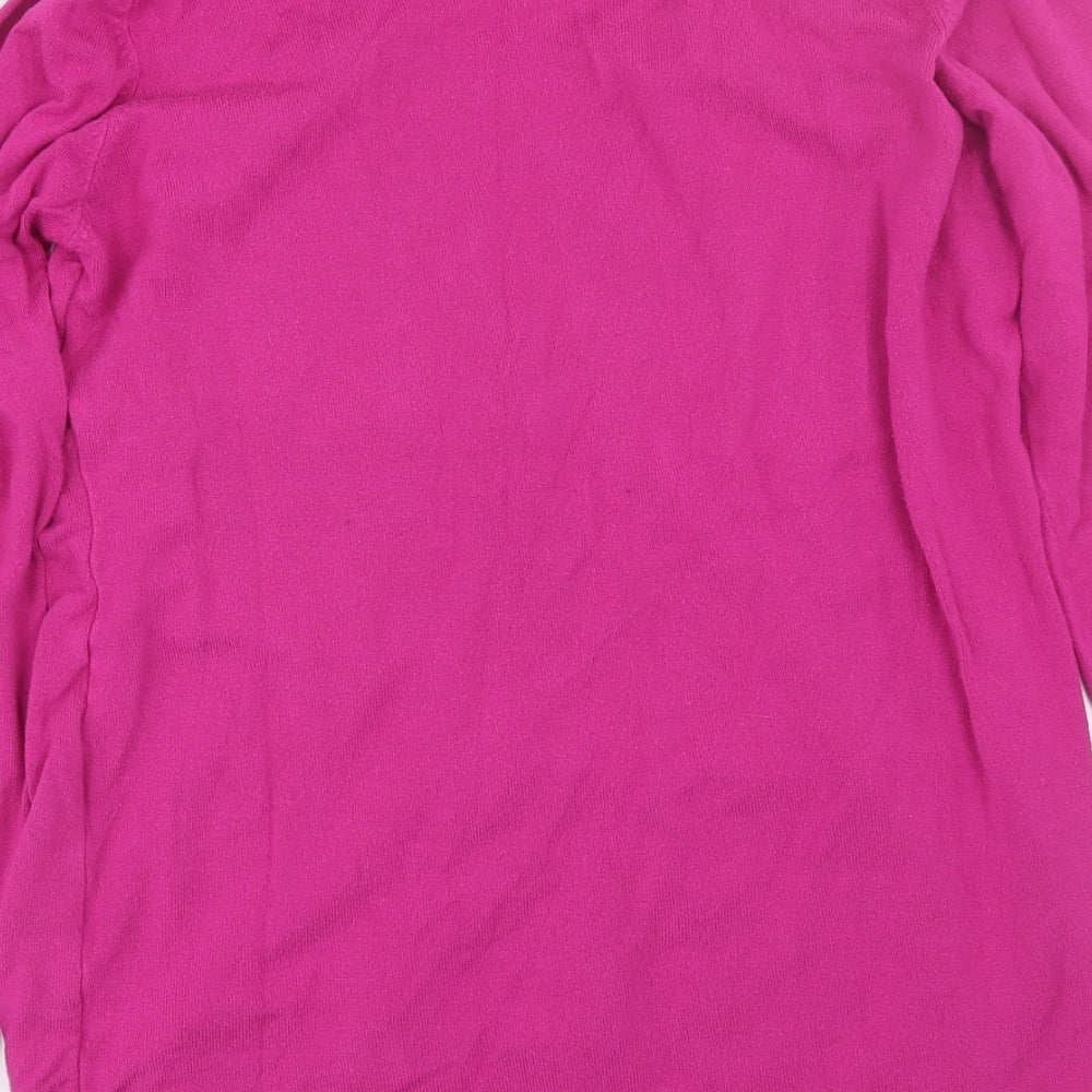 BHS Womens Pink Striped Pullover Jumper Size 14