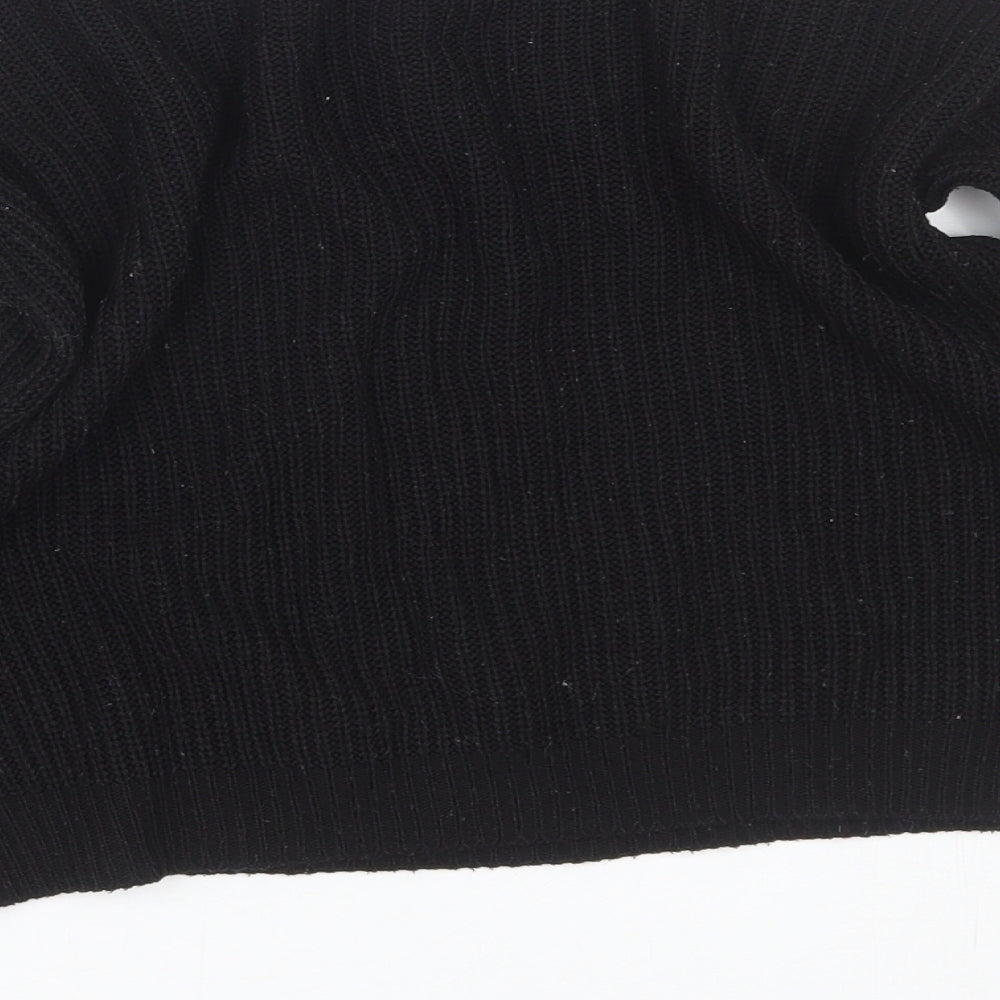 PRETTYLITTLETHING Womens Black Pullover Jumper Size 4