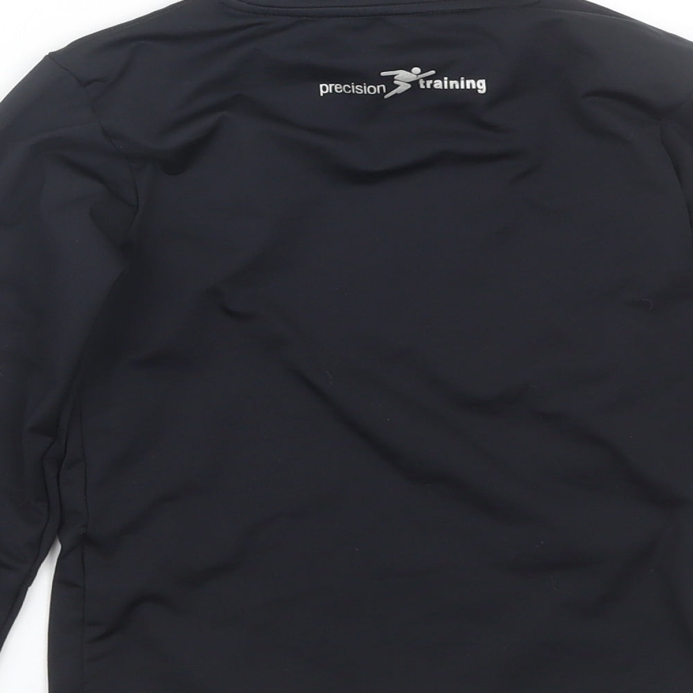 Precision Fit Boys Black Jersey T-Shirt Size 4-5 Years