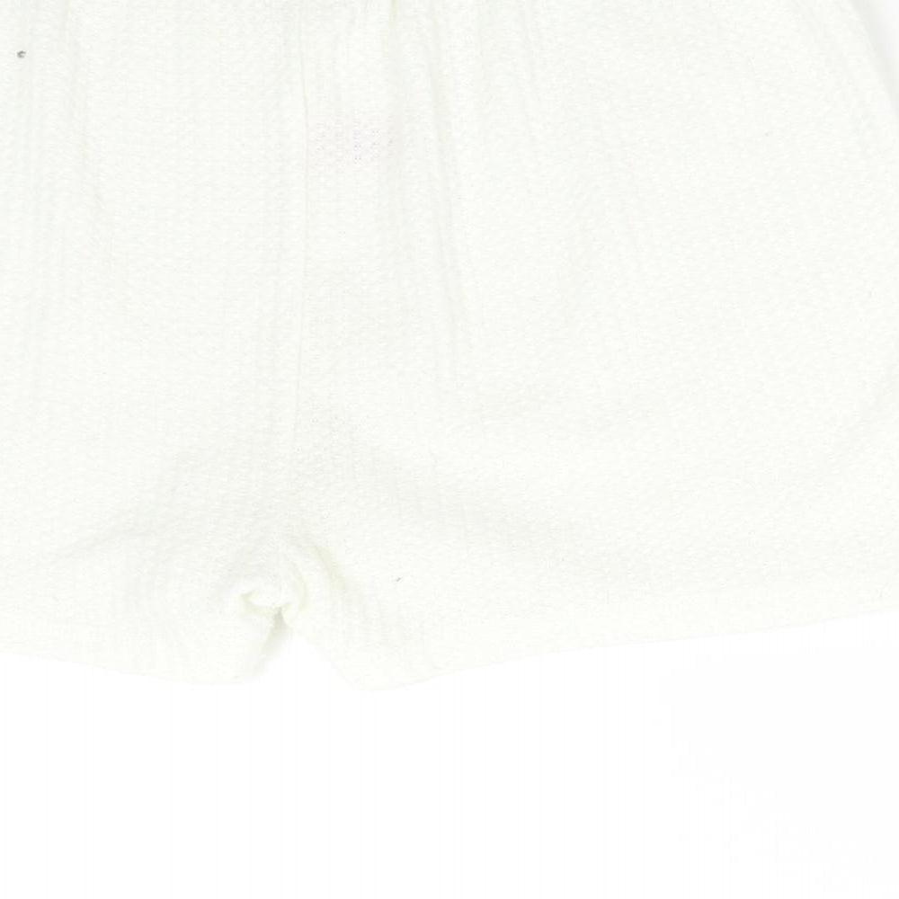 Boux Collection Womens Ivory Sweat Shorts Size 12