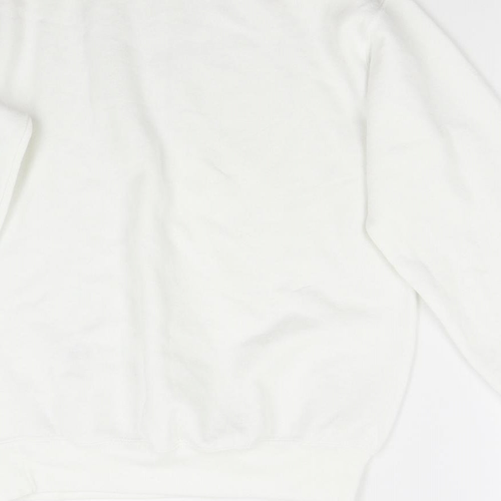 Fruit of the Loom Womens White Pullover Sweatshirt Size S - Christmas