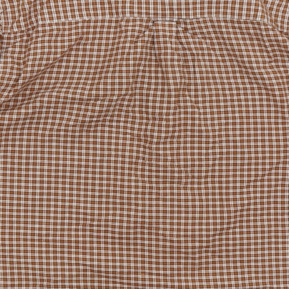 Burton Mens Brown Check Button-Up Size 2XL
