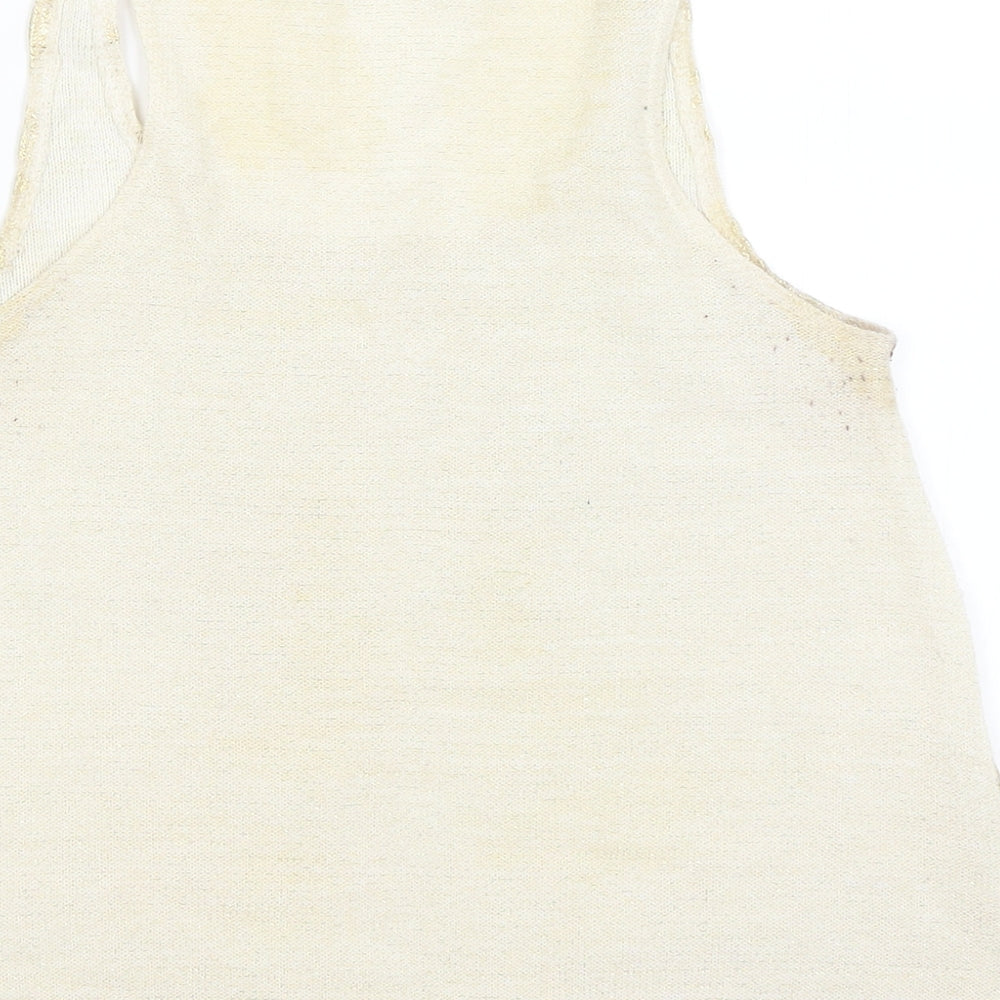 Glow Womens Gold Basic Tank Size S