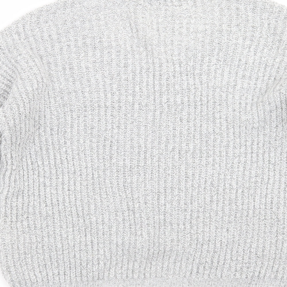 Jaqueline de Yong Womens Grey Knit Pullover Jumper Size S
