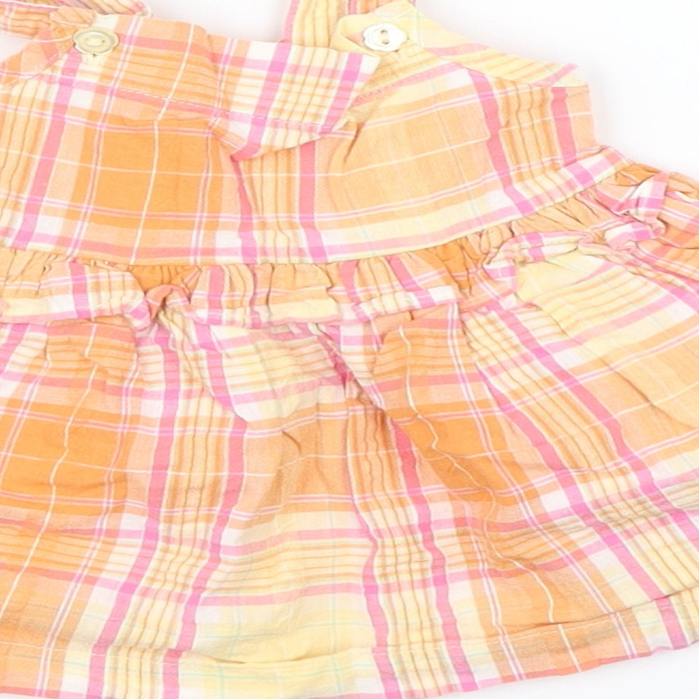 Marks & Spencer Girls Multicoloured Check Tank Dress Size 0-3 Months