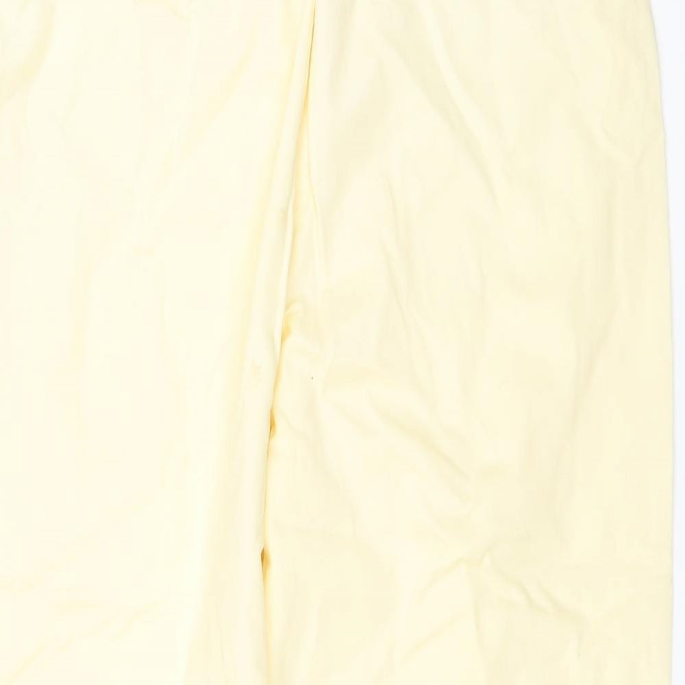 Best basics Womens White Trousers Size 12 L22.5 in