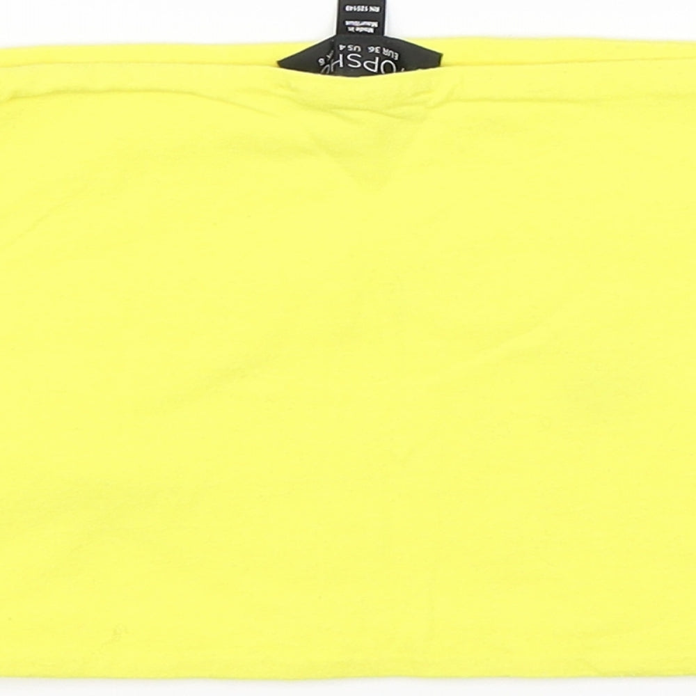 Topshop Womens Yellow Basic Tank Size 8