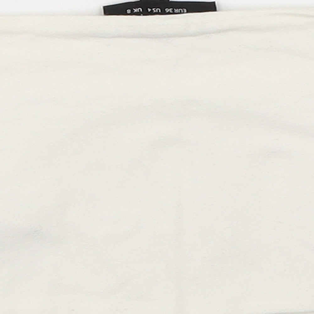 Topshop Womens White Basic Tank Size 8