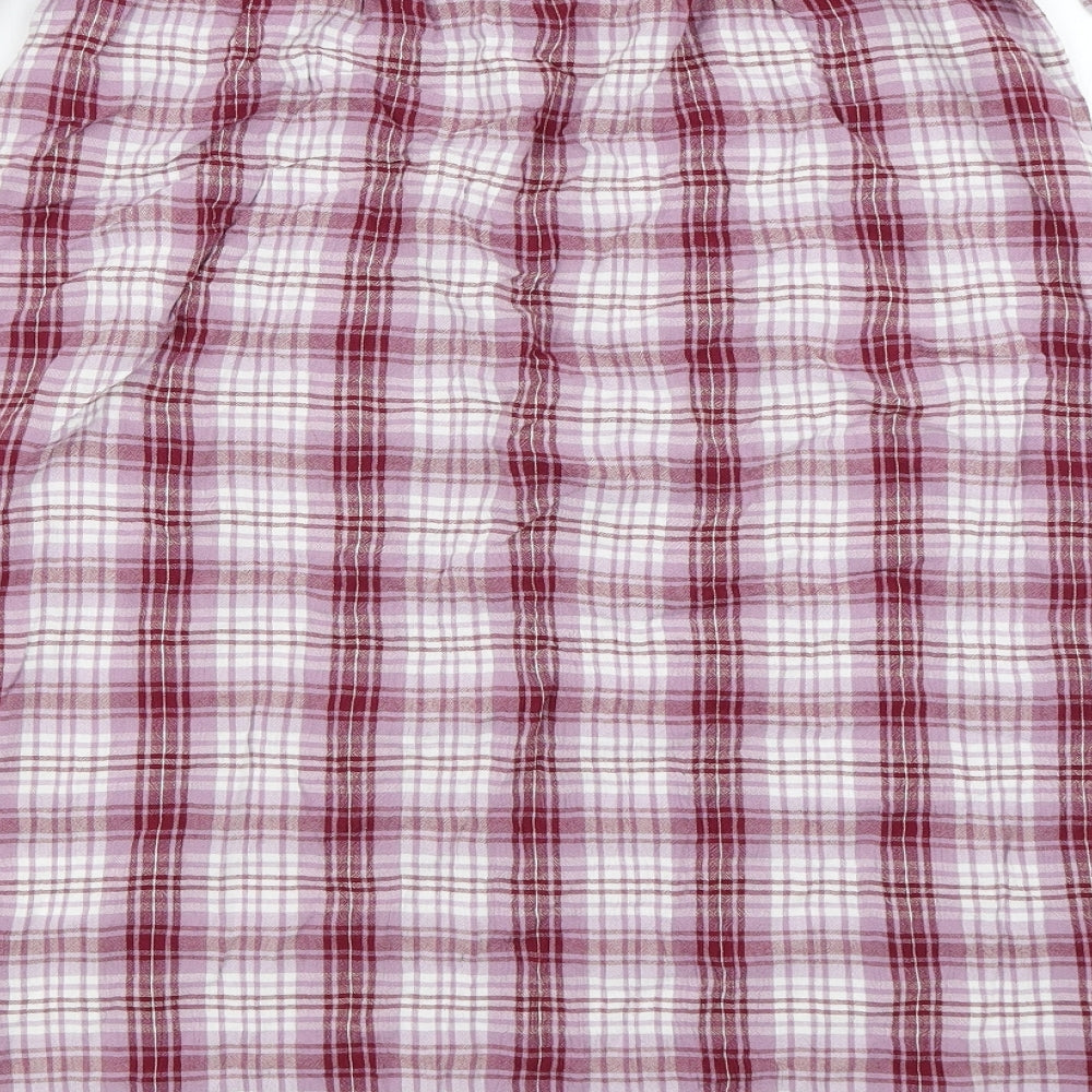 New Look Womens Red Check Mini Size 10