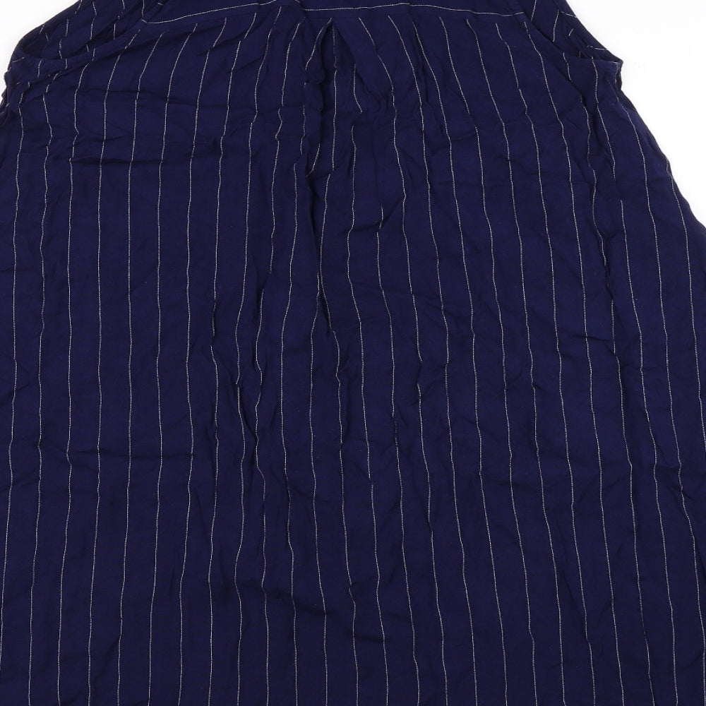 Atmosphere Womens Blue Houndstooth Shirt Dress Size 10