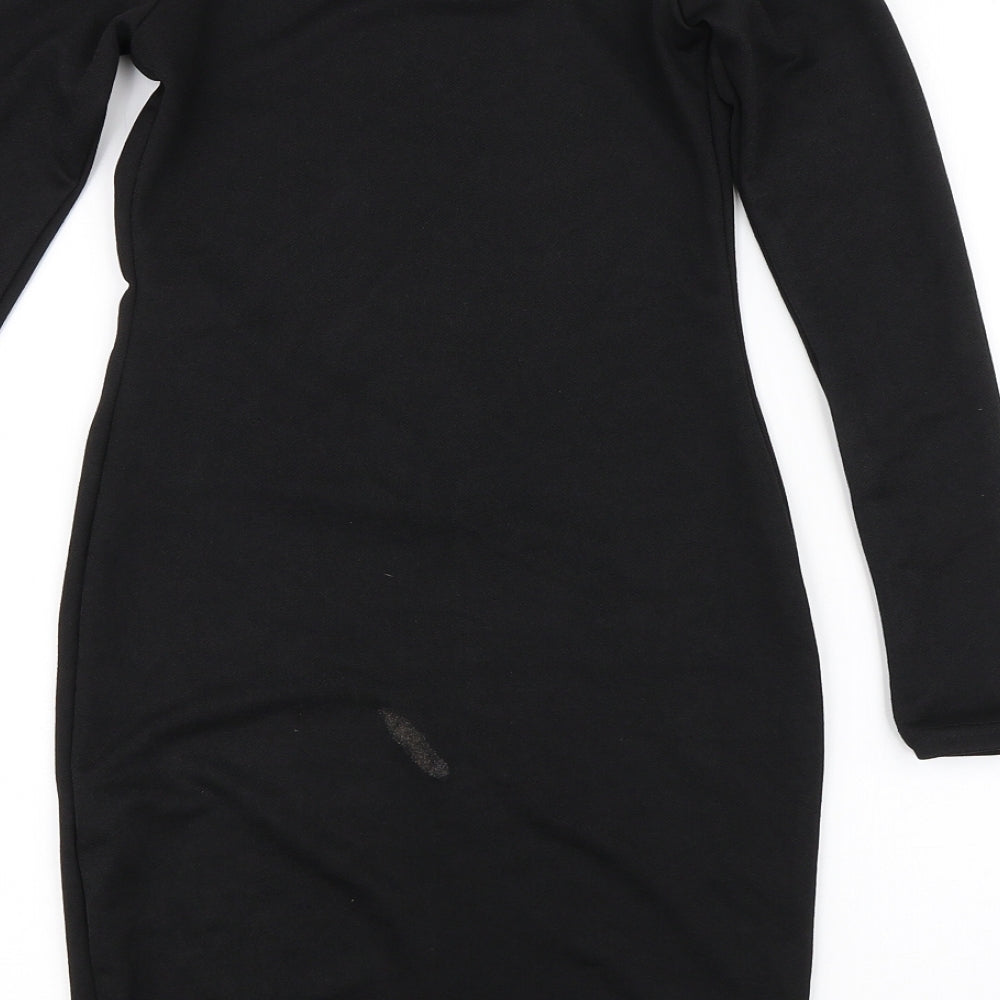 PRETTYLITTLETHING Womens Black Bodycon Size 8
