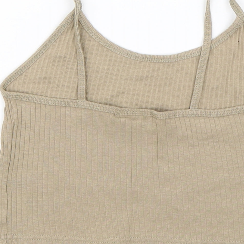 Topshop Womens Brown Basic Tank Size 6