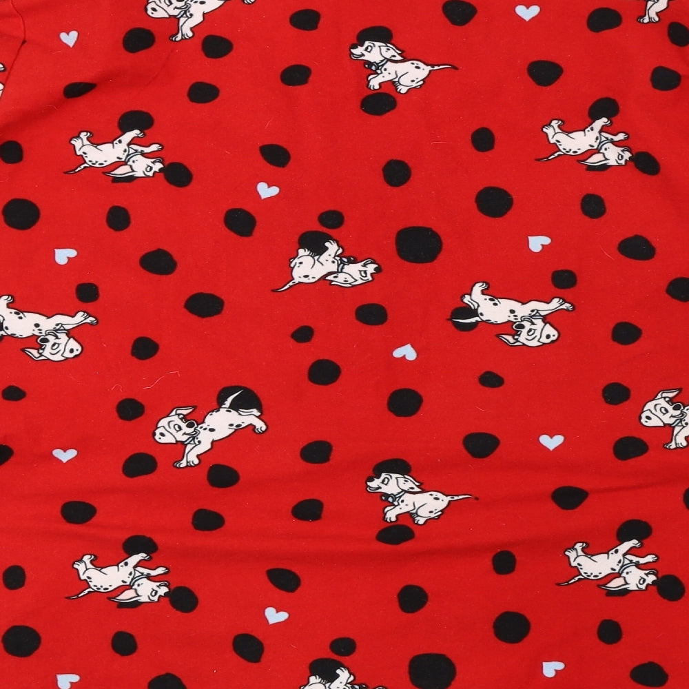 TU Womens Red Polka Dot Top Pyjama Top Size 12 - disney, 101 dalmations