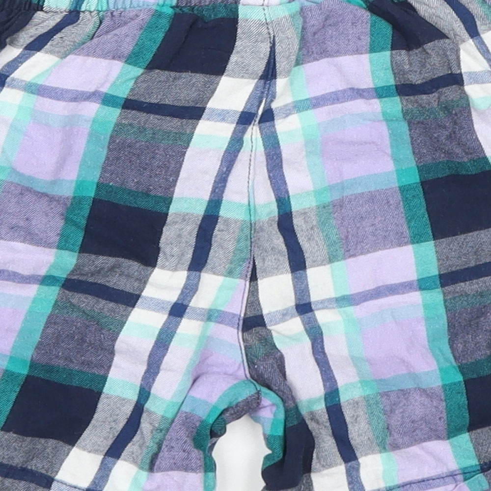 TU Boys Purple Plaid Sweat Shorts Size 5 Years