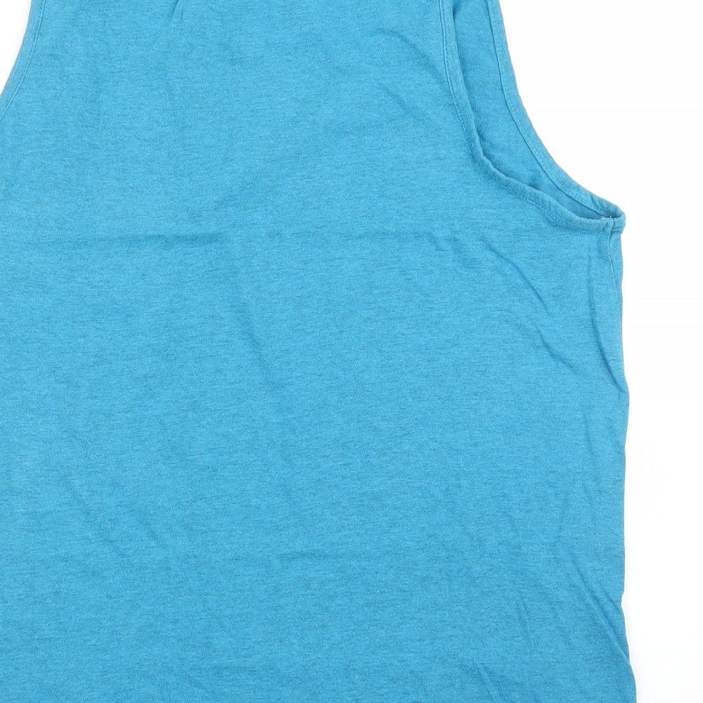 Humar Mens Blue Basic Tank Size M