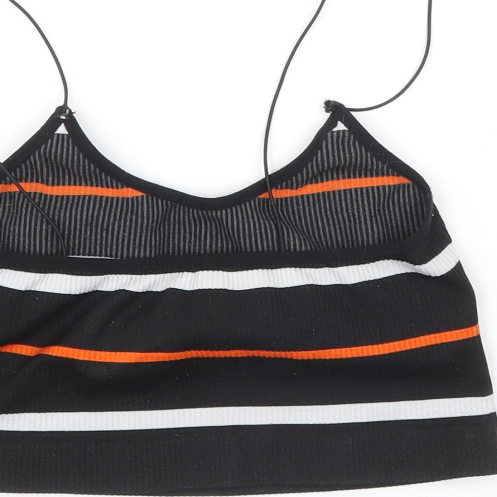 Primark Womens Black Striped Camisole Tank Size XS - Cropped