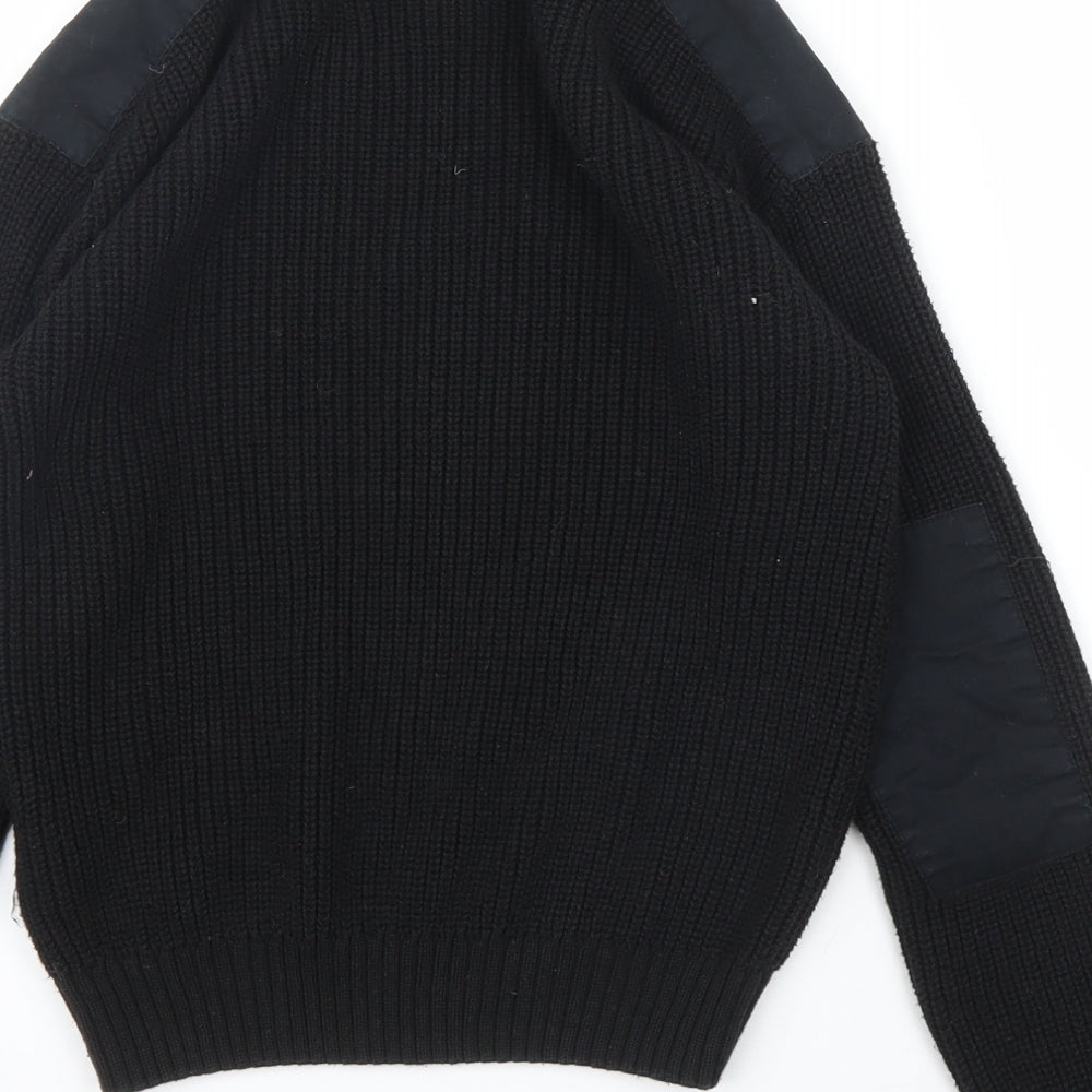 H&M Boys Black Pullover Jumper Size 9 Years