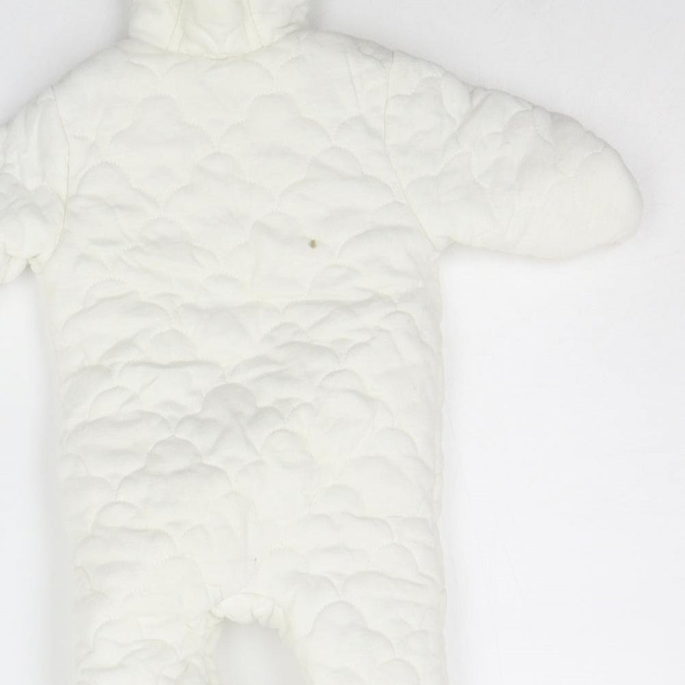 George Baby White Babygrow One-Piece Size Newborn
