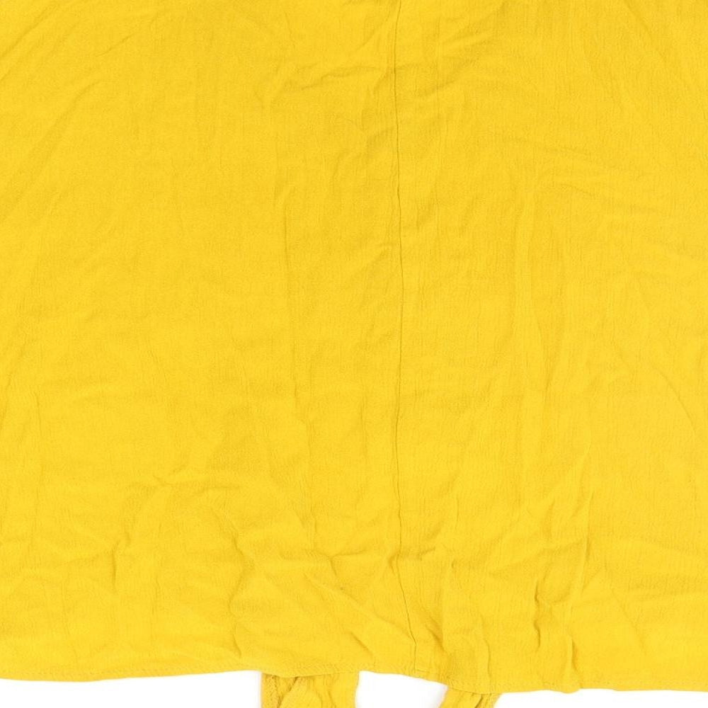 Select Womens Yellow Basic Blouse Size 10