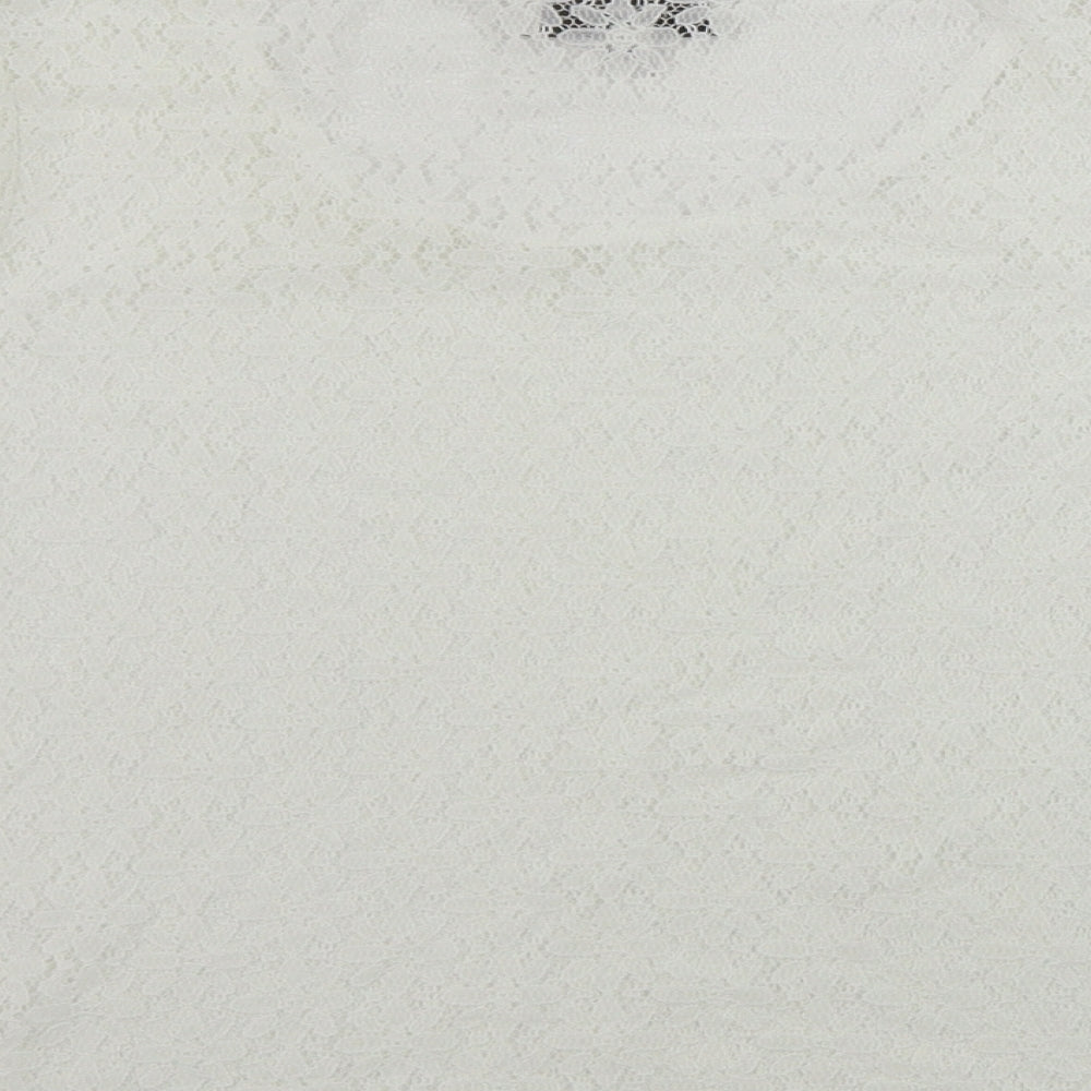 NEXT Womens Ivory Basic T-Shirt Size 12