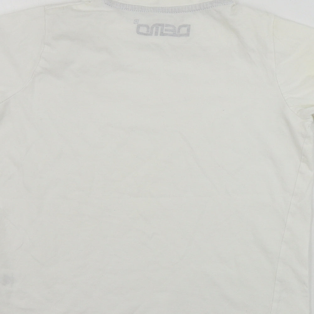 Demo Boys White Basic T-Shirt Size 7-8 Years