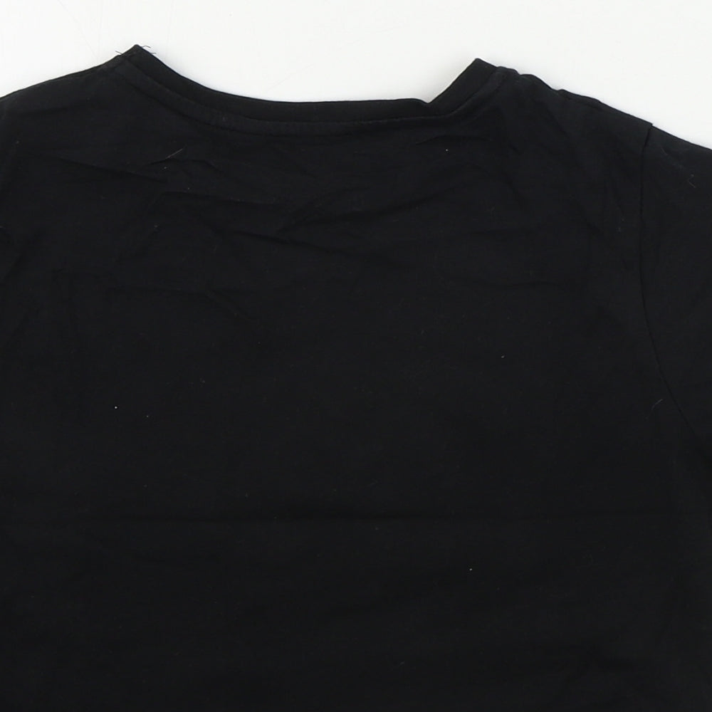 Pep&co Girls Black Basic T-Shirt Size 8-9 Years