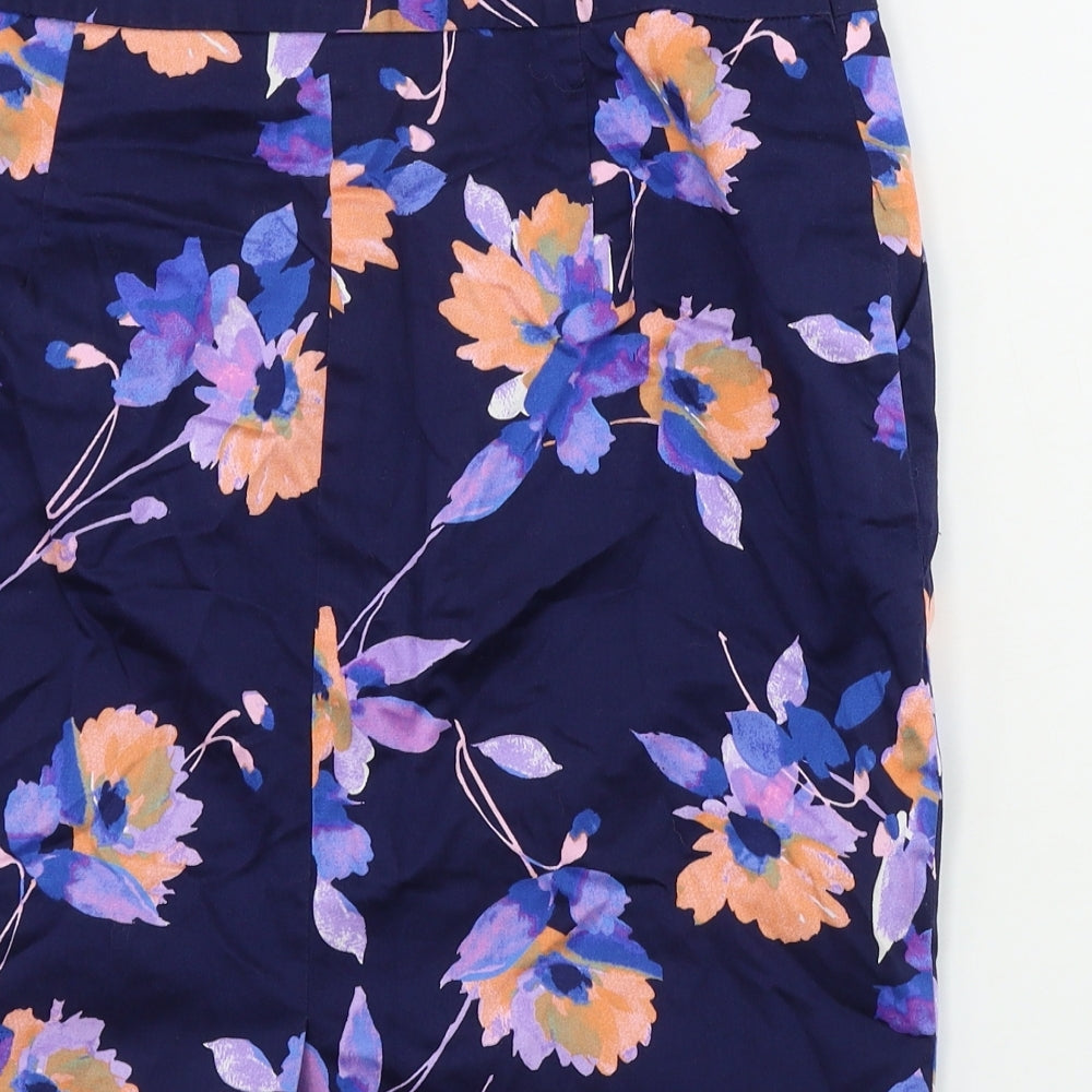 The Limited Womens Blue Floral Bandage Skirt Size 10