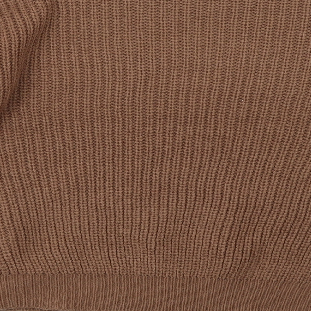 Boohoo Womens Brown Pullover Sweatshirt Size L