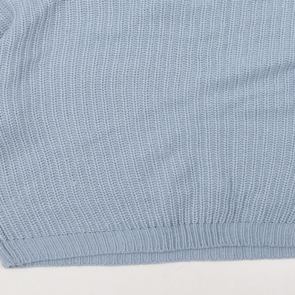 Boohoo Womens Blue Pullover Sweatshirt Size L