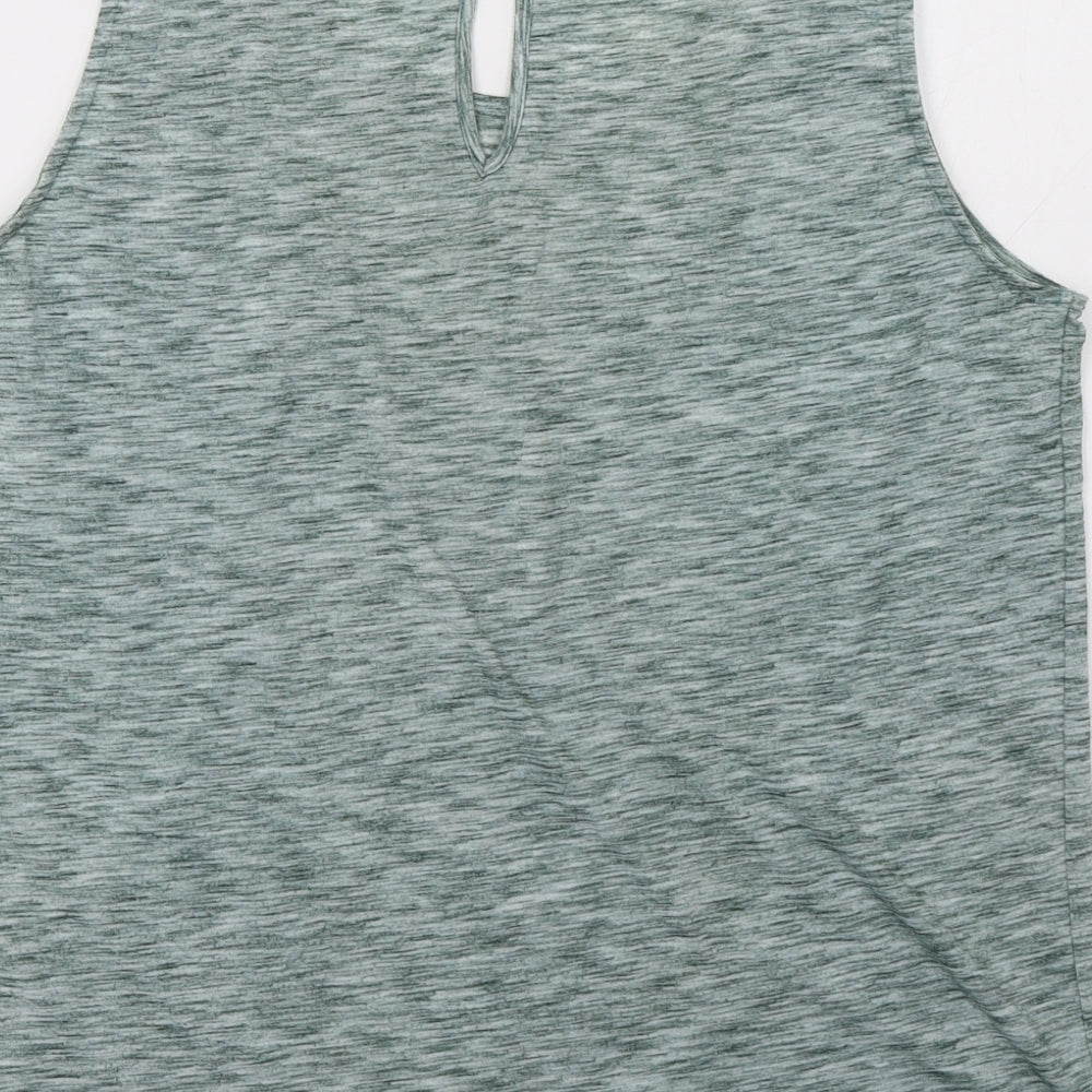 Minimum Womens Green Basic Tank Size L