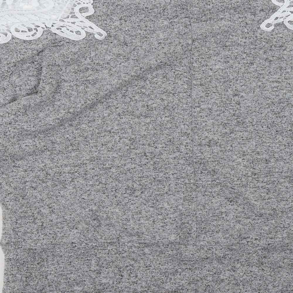 Dorothy Perkins Womens Grey Pullover Sweatshirt Size 10