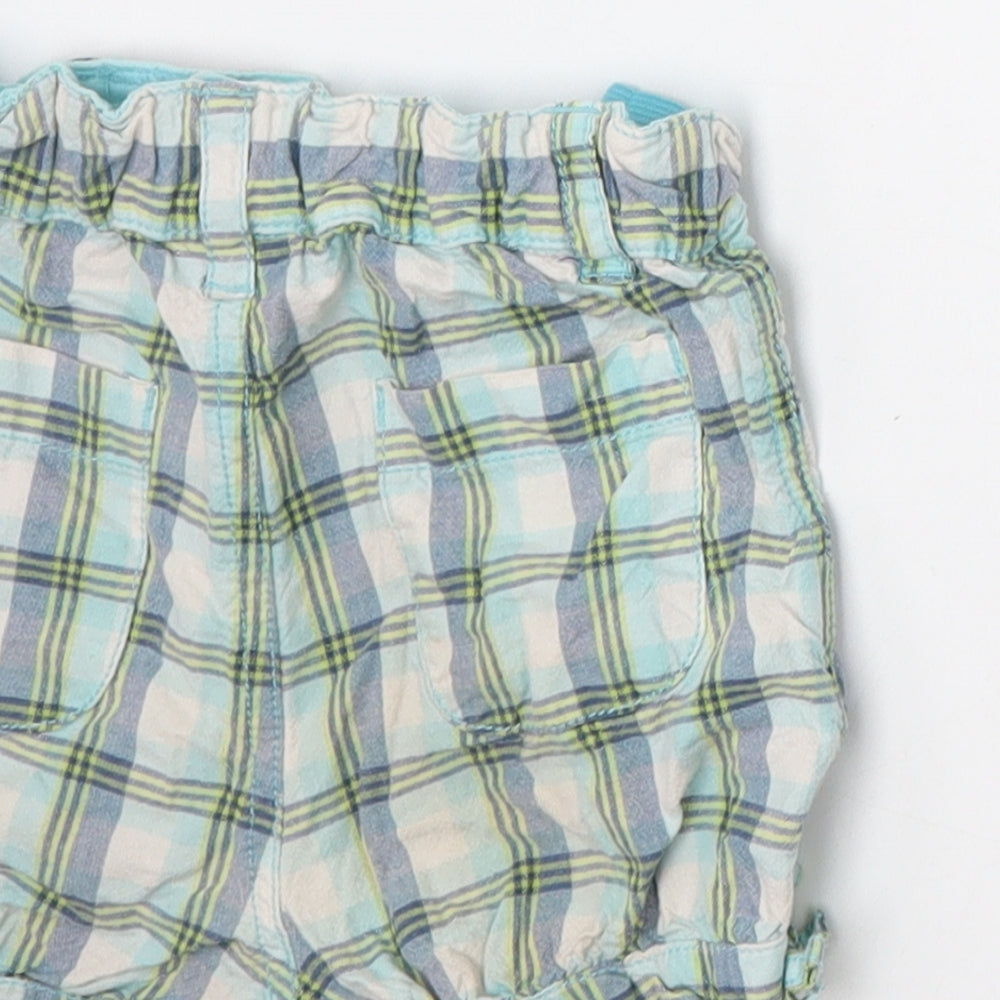 Cherokee Boys Blue Check Cropped Trousers Size 12-18 Months