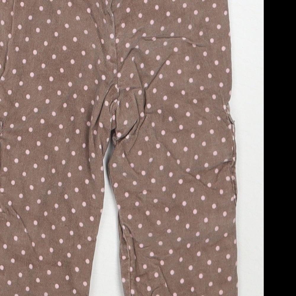 George Girls Black Polka Dot Cargo Trousers Size 6-9 Months