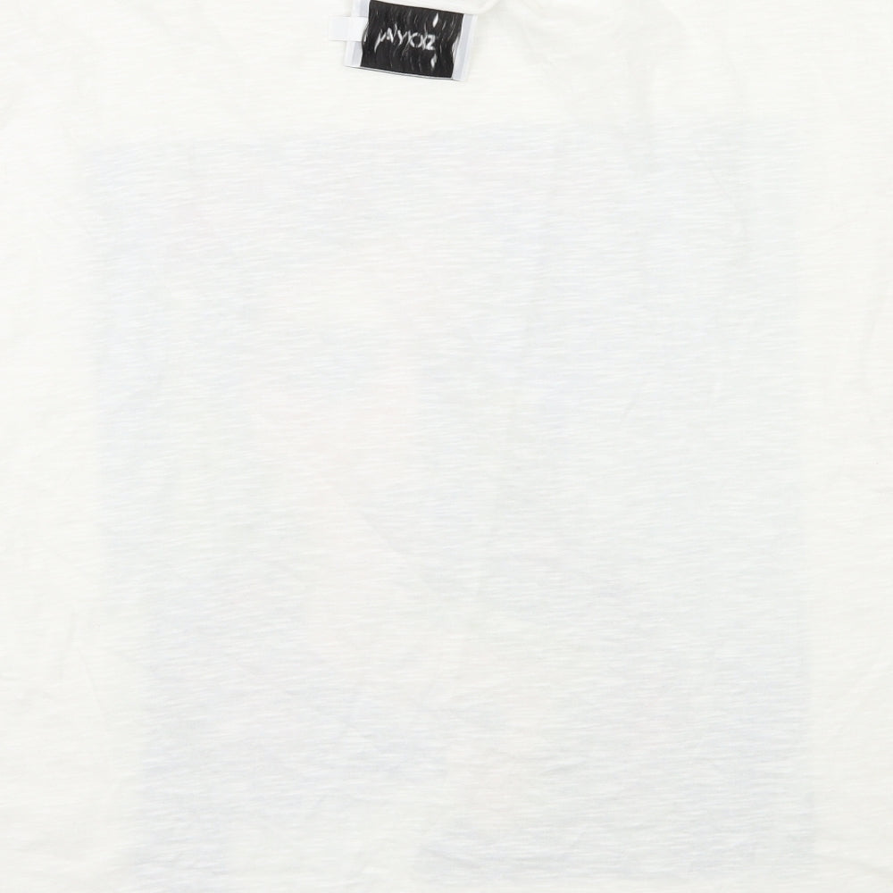 Zoya Womens White Basic T-Shirt Size L
